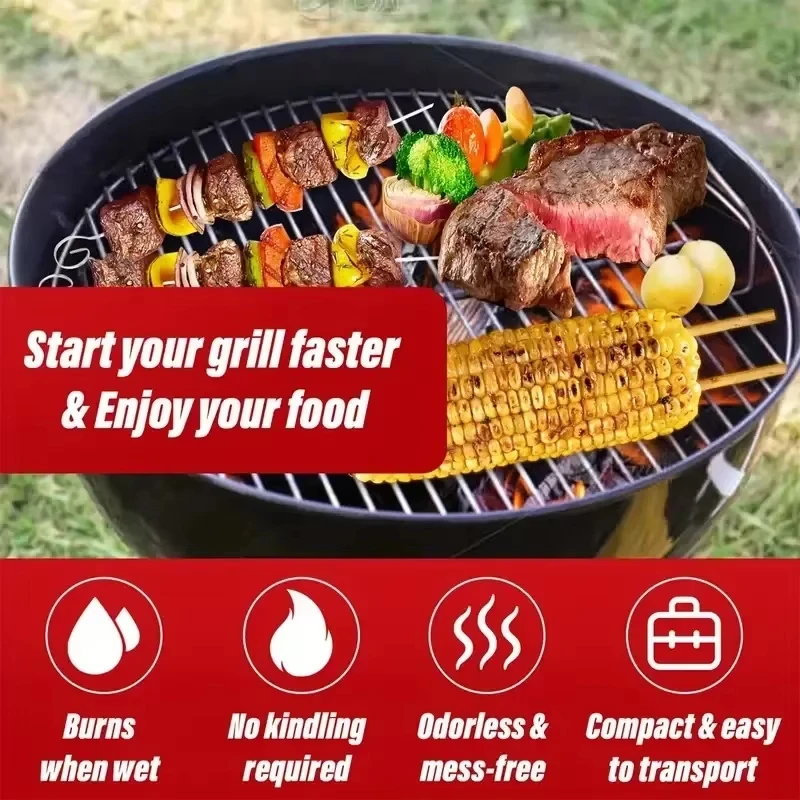 방수 BBQ 파이어 스타터 천연 왁스 우드 스트립 캠핑 파이어 스타터 왁스 스틱 야외 숯불 난로 바베큐 그릴용