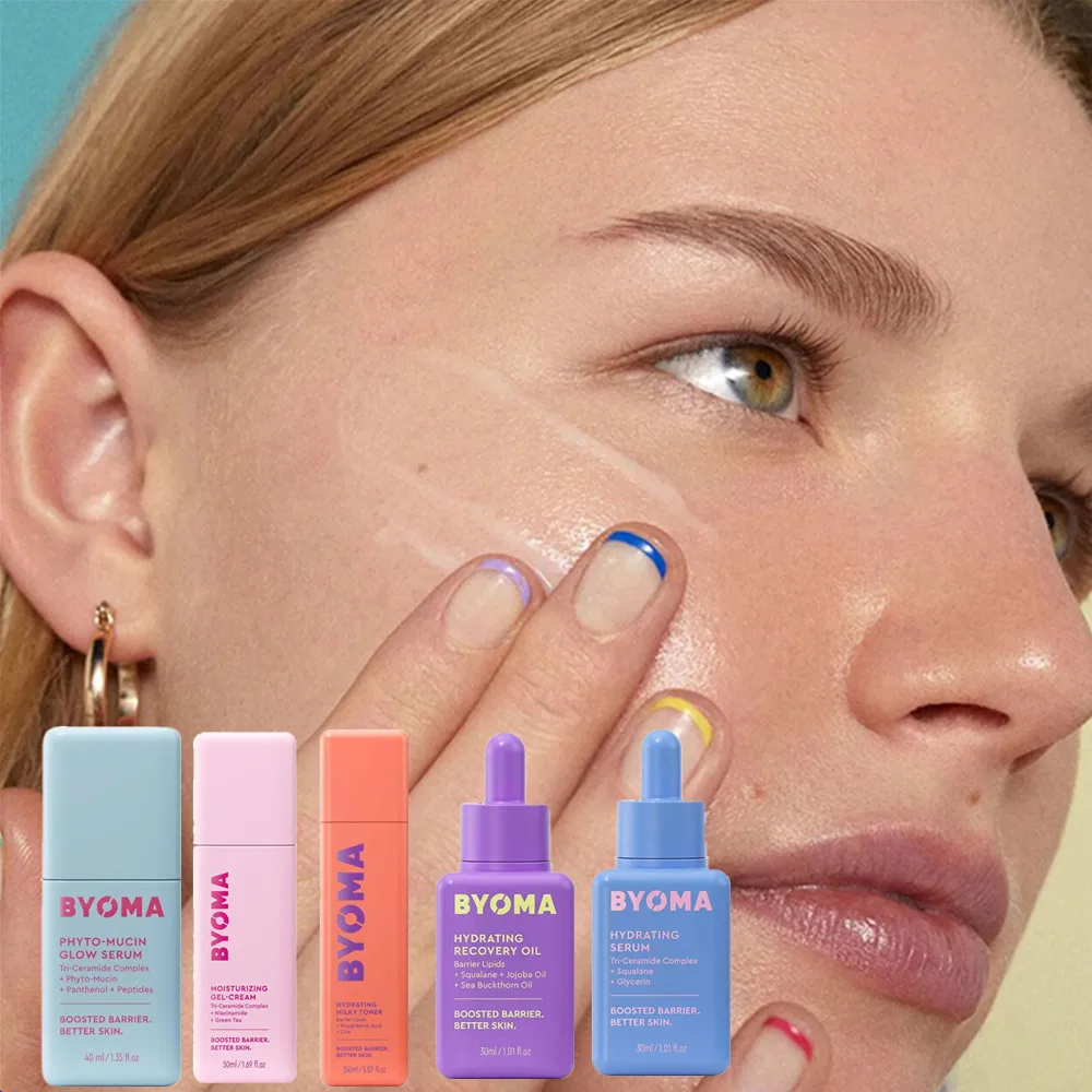 BYOMA Phyto-Mucin-suero brillante, aceite de recuperación hidratante/suero, crema de Gel hidratante, tóner lechoso, repara la barrera de la piel refrescante