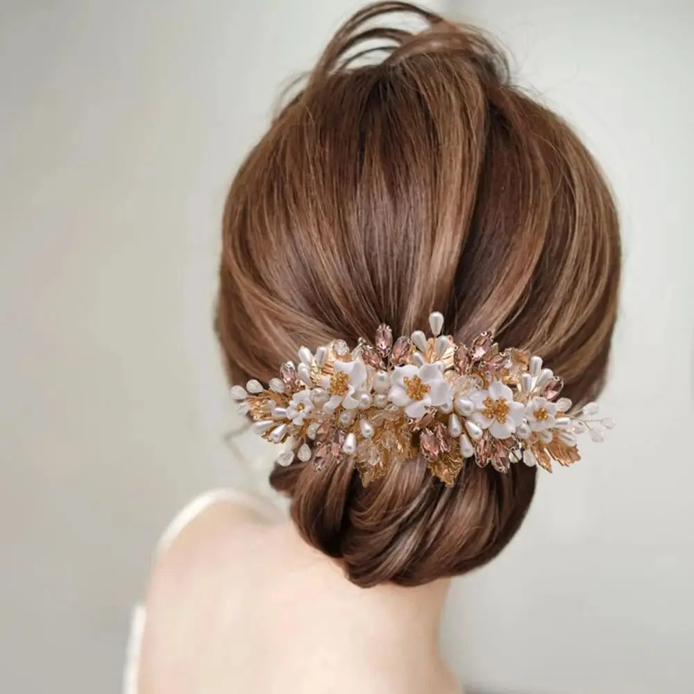 HP321 Multicolor Rhinestone Luxury Bride Headwear Wedding Hair Accessories with Crystal Pearl Girl Headpiece Bride TO Be Gift