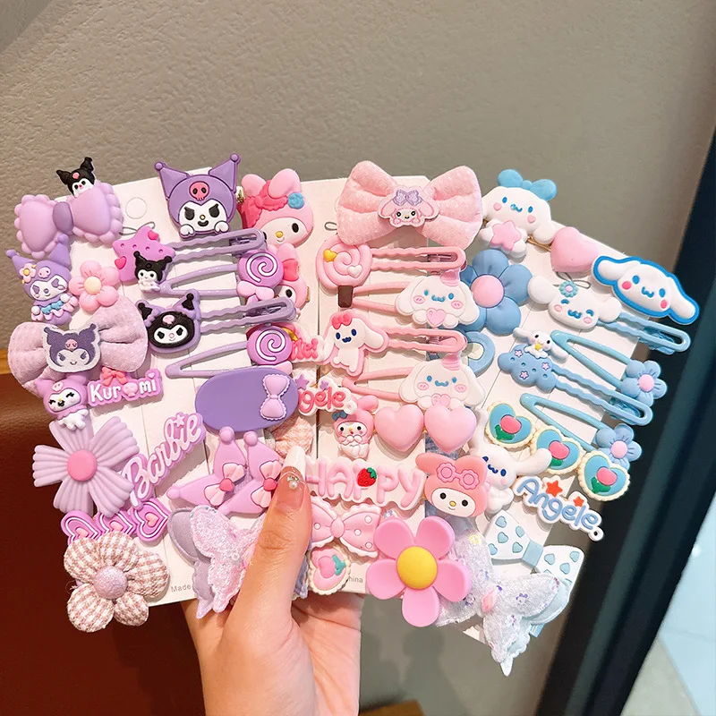 Cute Sanrio Kuromi rubber band won't harm hair, has good elasticity, baby headband, little girls tie their hair with hairbands