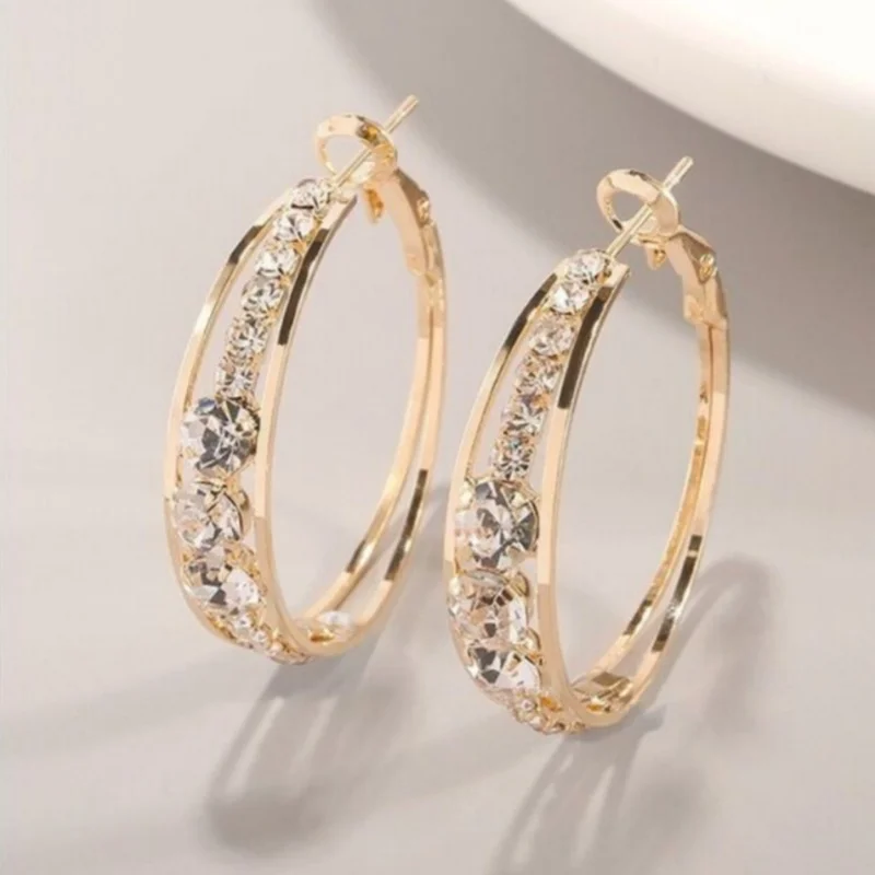 Exquisite and Fashionable Women\'s Zircon Earrings, Women\'s Wedding Banquet Jewelry Earrings