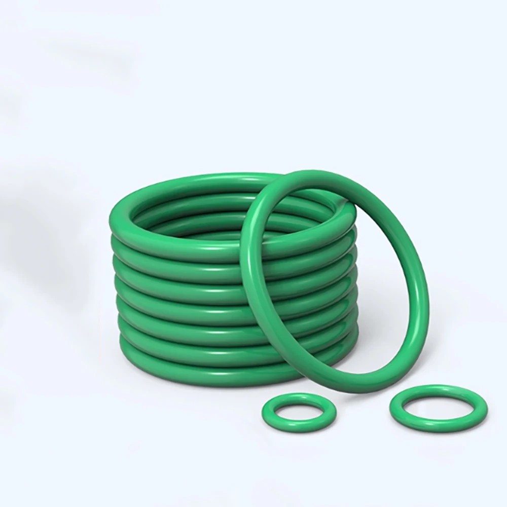 5-50Pcs Green FKM O-Ring Thick CS 1.5mm OD 5mm-50mm Fluoro Rubber Oil Resistant Gasket Sealing Washer Faucet Plumbing Gaskets