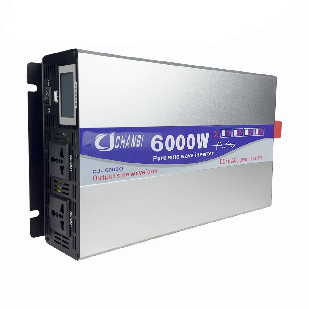 Inverter a onda sinusoidale pura DC 12V 24V 48V 60V a AC 220V 110V 50HZ 60HZ Car Home 5000W 6000W 8000W convertitore Inverter solari