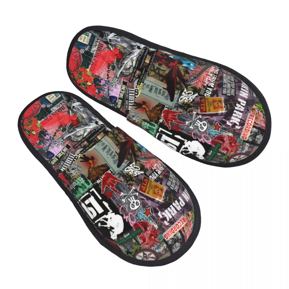 

Custom New L-Linkins Brand Parks Rock Europe Memory Foam Slippers Women Cozy Warm House Slippers