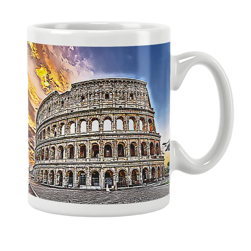 Rome Colosseum Coffee Tea Milk Beer Cup Mug Travel Funny Gift Men Women