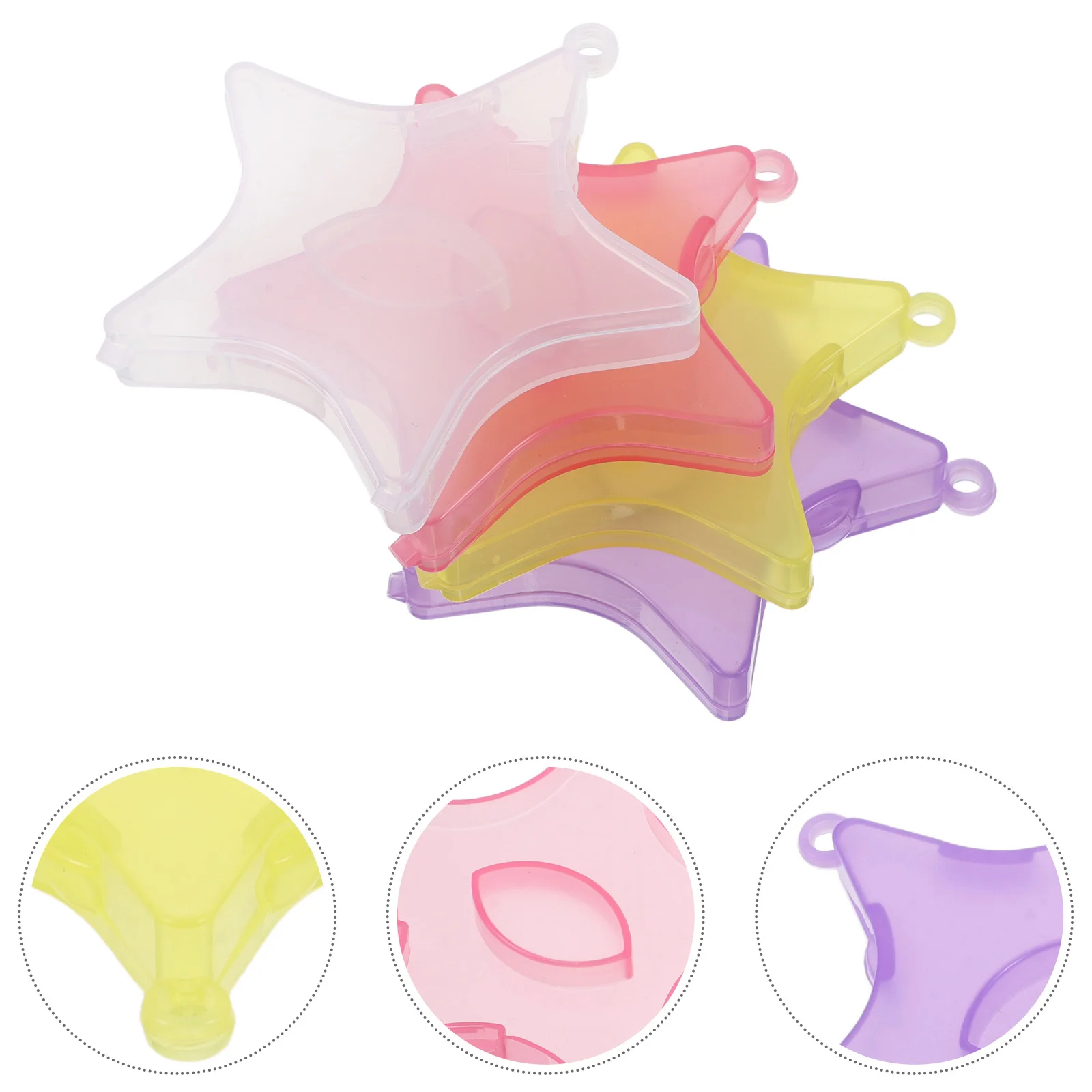 

12pcs False Eyelash Travel Case Star Shape Eyelash Case Holder White Red Yellow Purple Lash Storage Box Portable Eyelashes