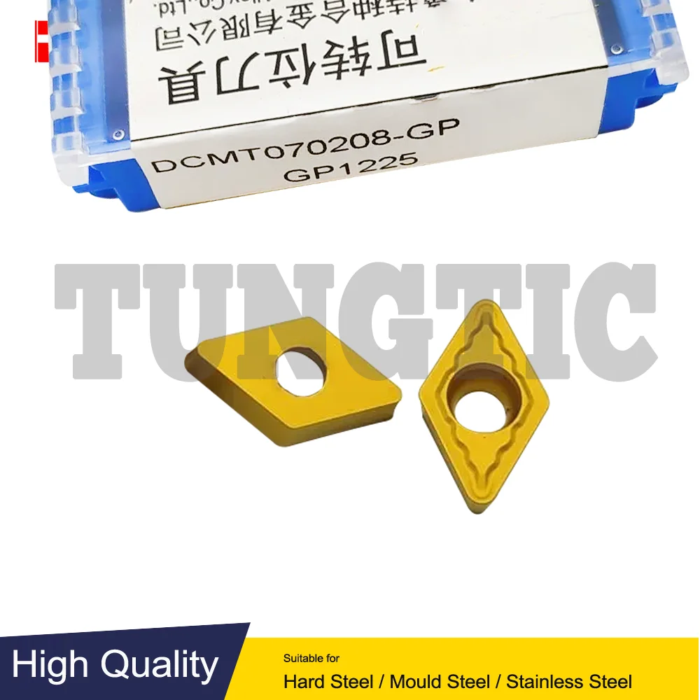 

DCMT070204-GP DCMT070208-GP GP1225 External Turning Tool Processing Steel Parts Carbide Cutter Inserts Machining Metal