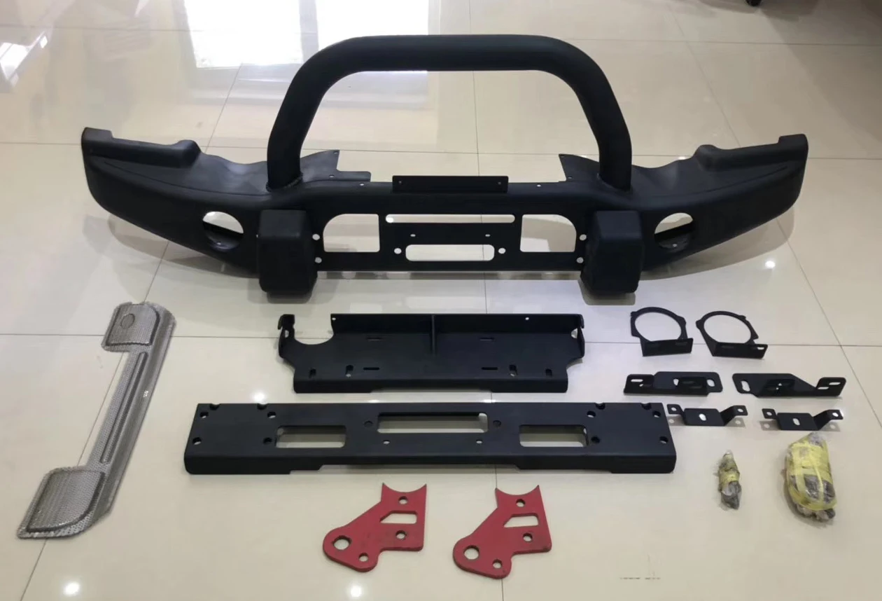 Steel Front Bumper with Bull bar or Without Bull bar for wrangler JK 2007-2017 4x4 Offroad Accessories view 3