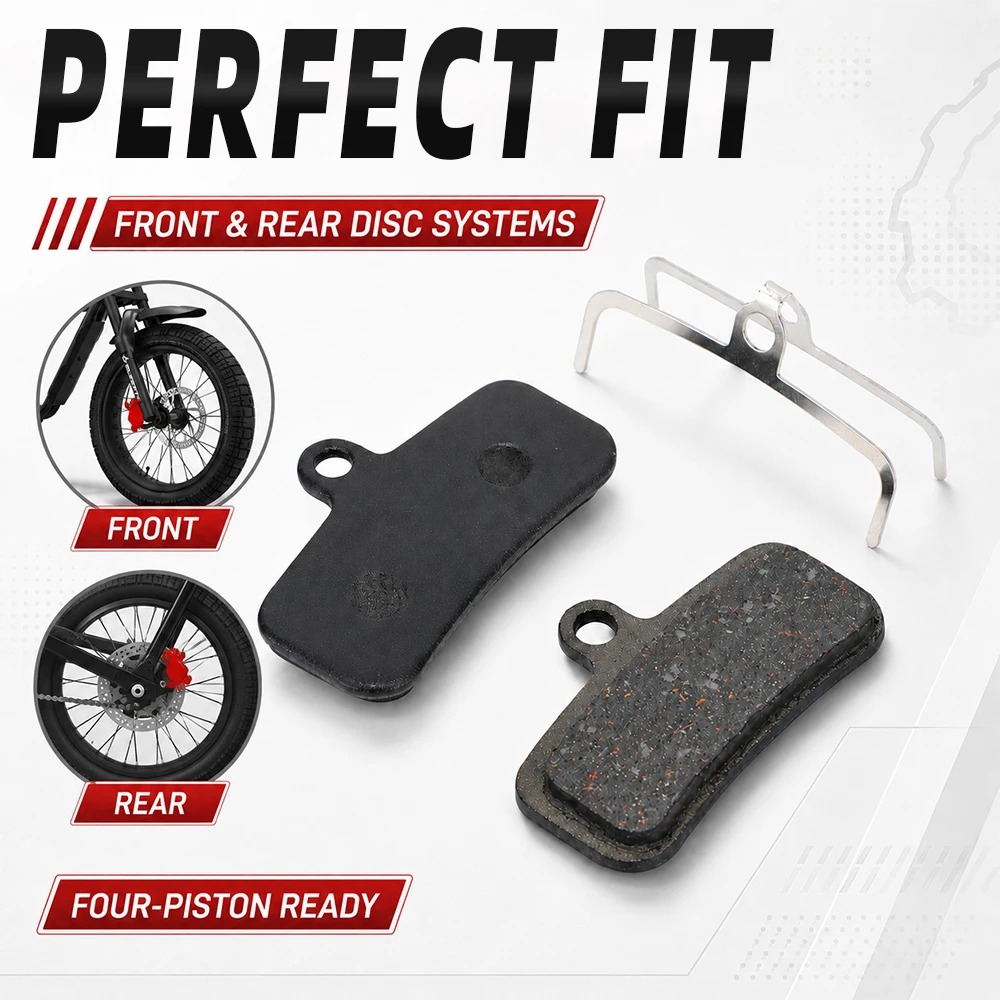 For Super 73 S1 S2 RX ZX ZG Four Pistons Front Rear Disc Rotor Brake Pads Modification Universal Resin Electric Bike Accessories view 5
