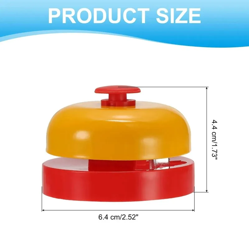 Portable Metal Desk Call Bell with Loud Crisp Sound Anti-Slip Base for Restaurant Hotel Bar Office Pet Training Game Bell