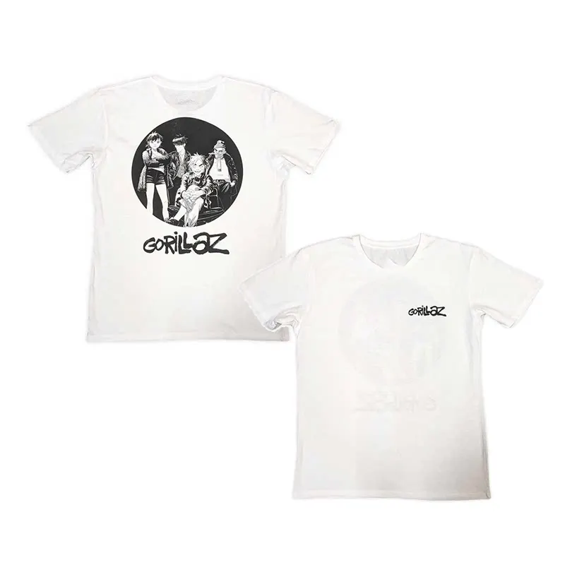 Fit (Virtual Band) Gorillaz Hip-Hop American Retro Cotton Casual Short-Sleeved Round-neck T-Shirt