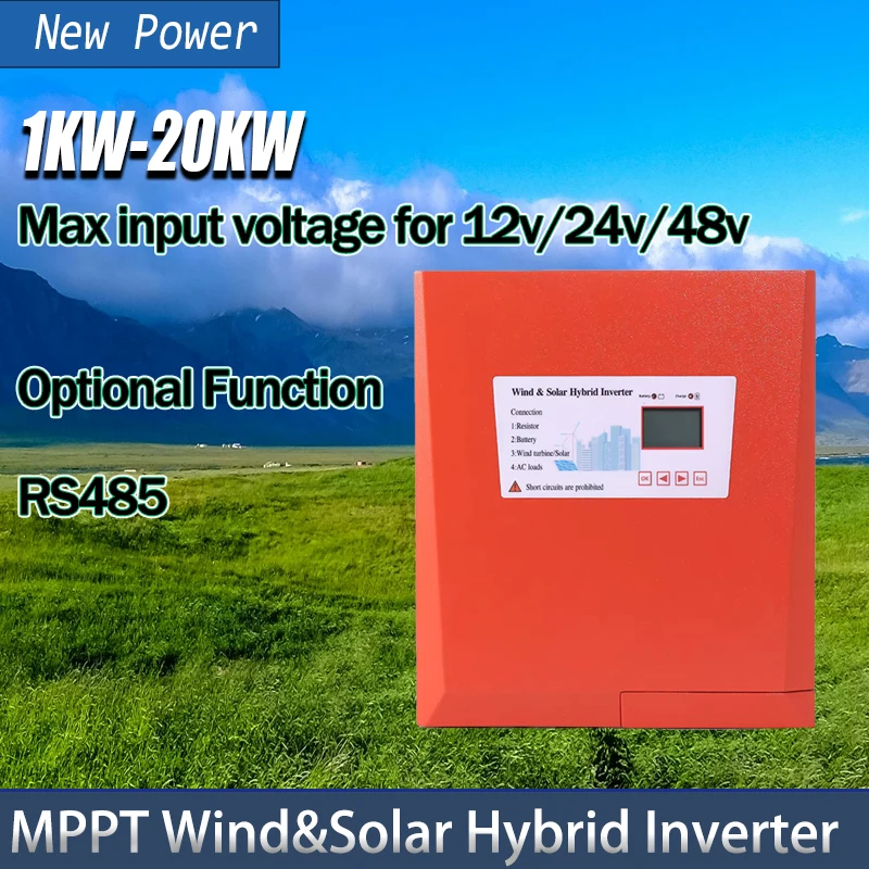 Hybrid Wind And Solar Controller Inverter Device Transformer With Dump Load Input 12V 24V 48V Output 110V 220V AC