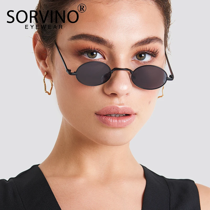 SORVINO نحيل Steampunk البيضاوي النظارات الشمسية 2020 النساء خمر البخار الصغيرة فاسق نظارات مصمم الذهب نظارات شمسية صغيرة ظلال SN229