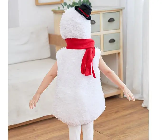 New Christmas children play snow man costume snowman baby props white girl