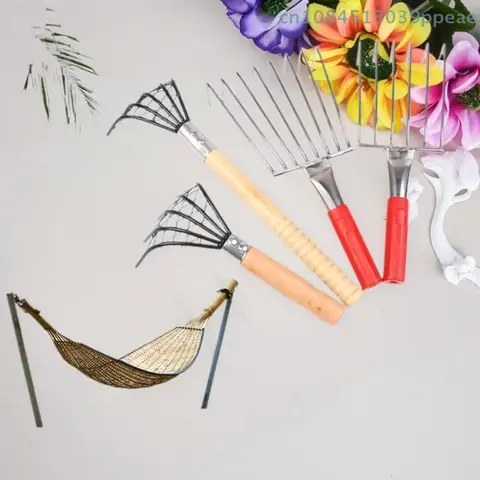 다기능 갈퀴 도구 1개 휴대용 해변 조개 갈퀴 해산물 껍질 갈퀴 정원 농장 굴착 도구 잡초 제거 농업 도구