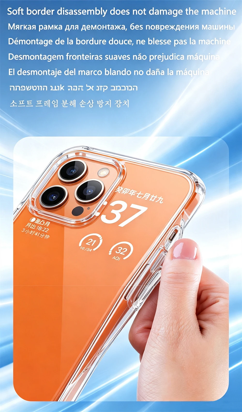 Drahtlose Magnetische Transparente Hülle für iPhone 18 16 15 14 12 13 Mini 11 17 Pro Max 7 8 Plus X Xr Xs Max SE 2020 Apple Magsafe Original Magnet Case Abdeckung mit Integriertem Kamera Präzisionsloch – Detail 6