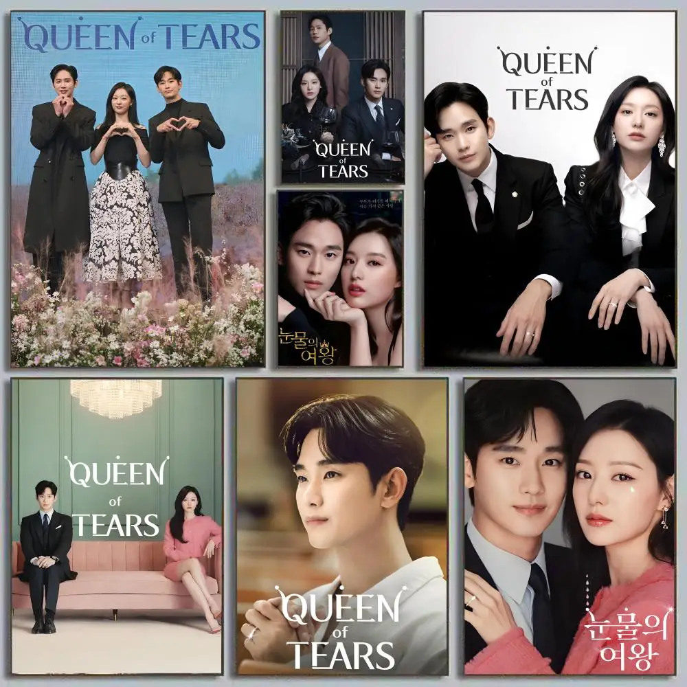 الكورية Q-ملكة الدموع اللوحة الخط شخصية المساحات قماش المشارك جدار جدارية الفن صور لغرفة ديكور المنزل #3