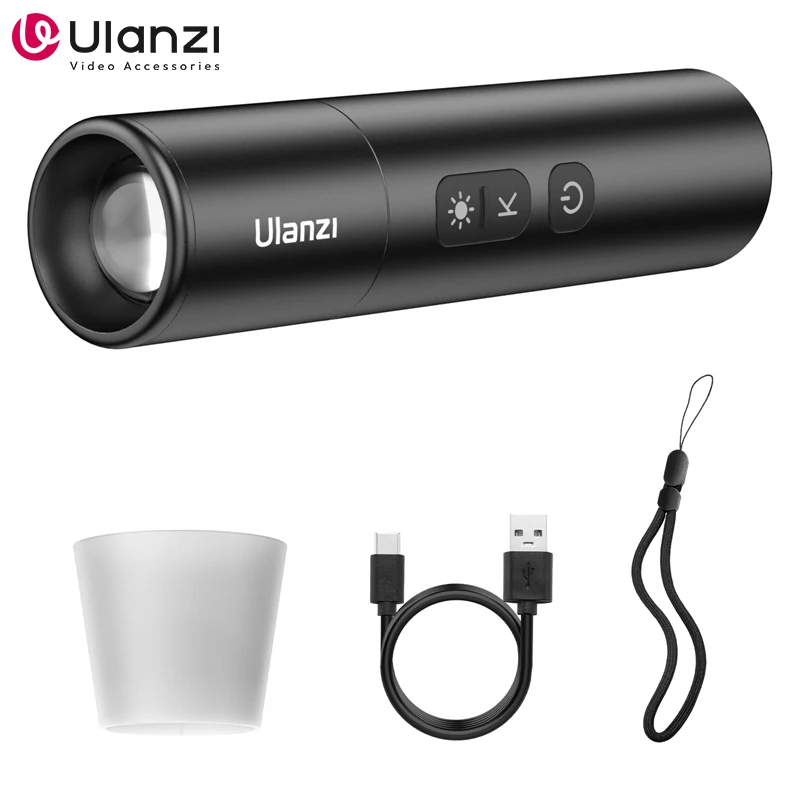 Ulanzi LM07 Videography Flashlight 2000mAh 2000K-8000K Bi-Color Video Light for Indoor Outdoor Illumination Ambience Light