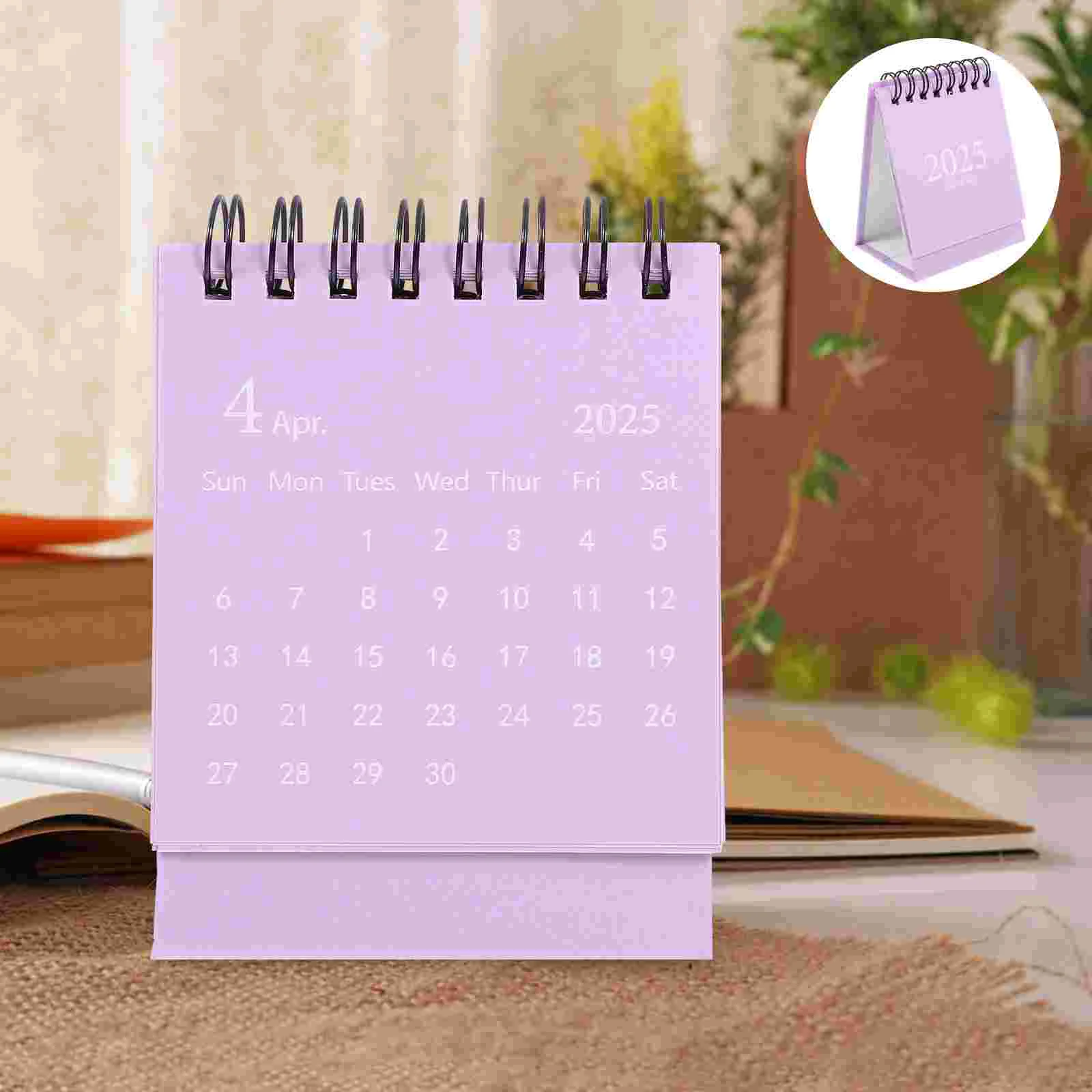 

2025 Desk Calendar Decorative Monthly Mini Office Small Calendars Daily for Use