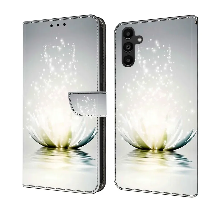 A14 A24 Phone Case For Samsung Galaxy A24 A14 4G A34 A54 5G A145F Leather Cases Magnetic Flip Stand Cute Wallet Cover