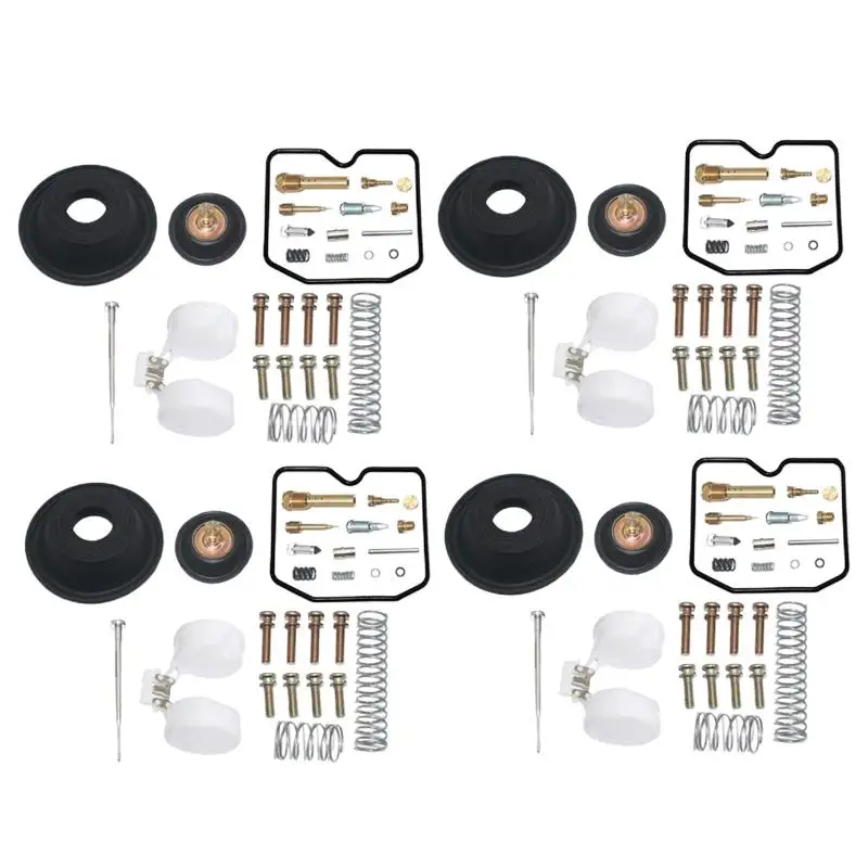 

4 Sets Carburetor Carb Repair Rebuild Kits Fit for Kawasaki Ninja 250R EX250F 1996 1997 1998 1999 2000 2001 2002 2003 2004-2007