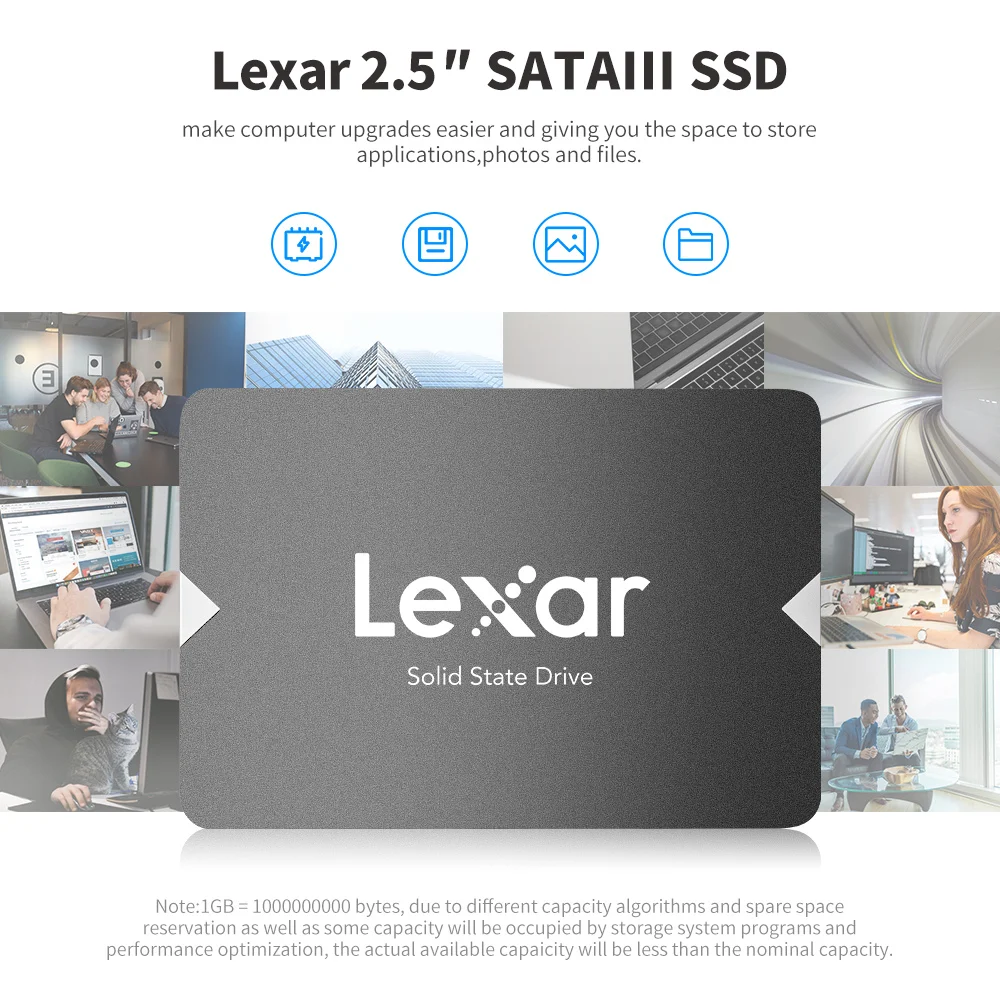 Lexar NS100 2.5 SATA III (6Gb/s) SSD 128GB 256GB 1TB 2TB High
