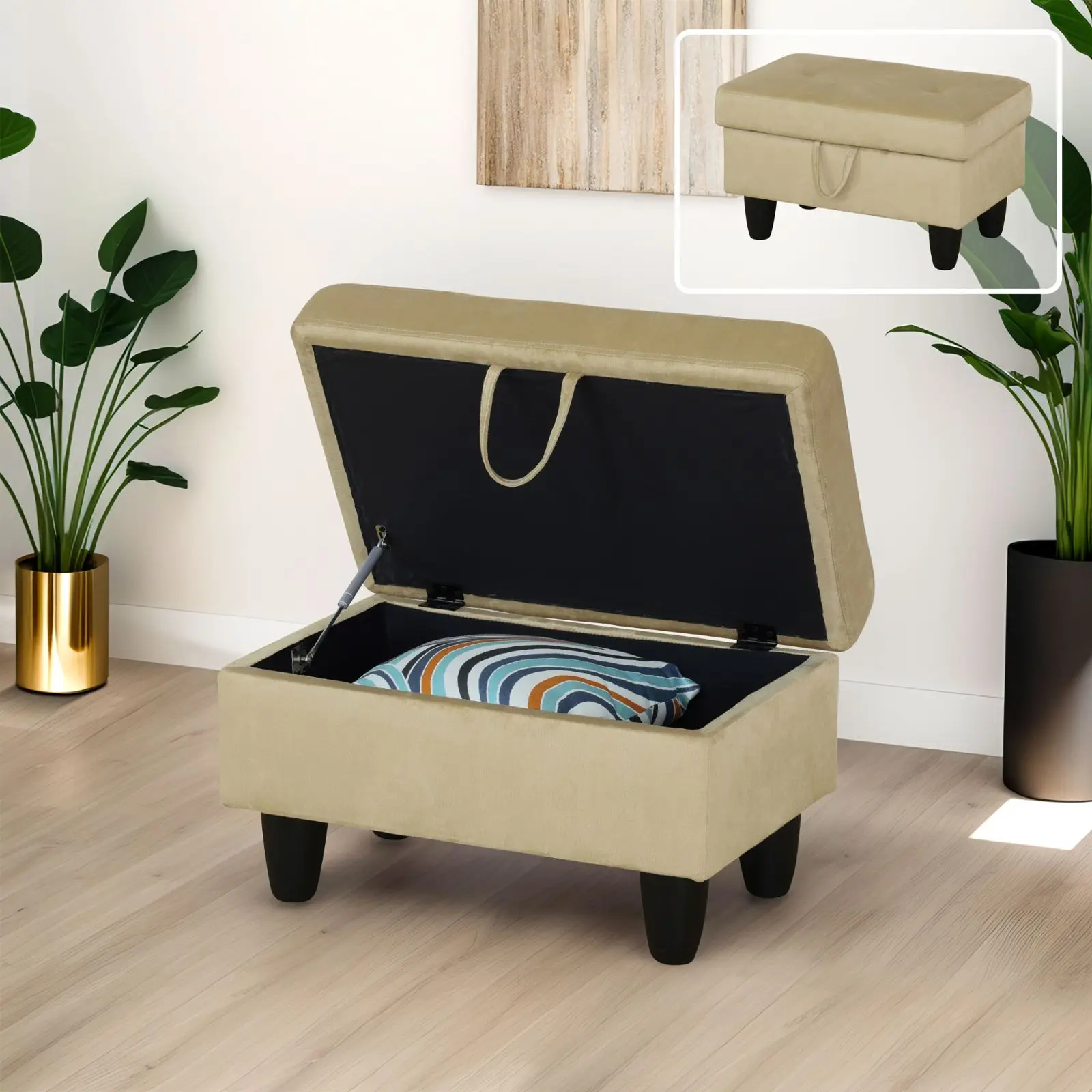 Set di divani in microfibra da 3 pezzi Mobili da soggiorno ottomani beige Divano in tessuto di flanella felpata per piccoli appartamenti e ufficio domestico