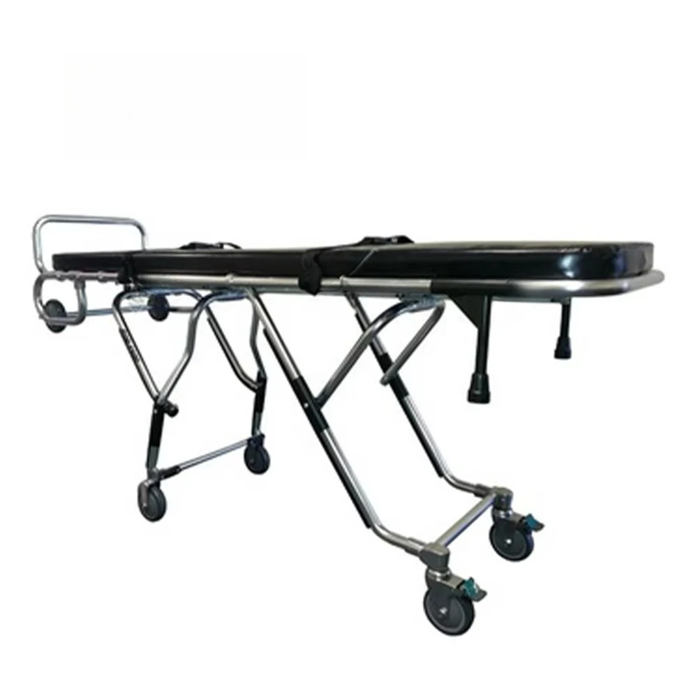 

ANA Folding Aluminium Alloy Funeral Stretcher Casket Trolley For Morgue Equipments