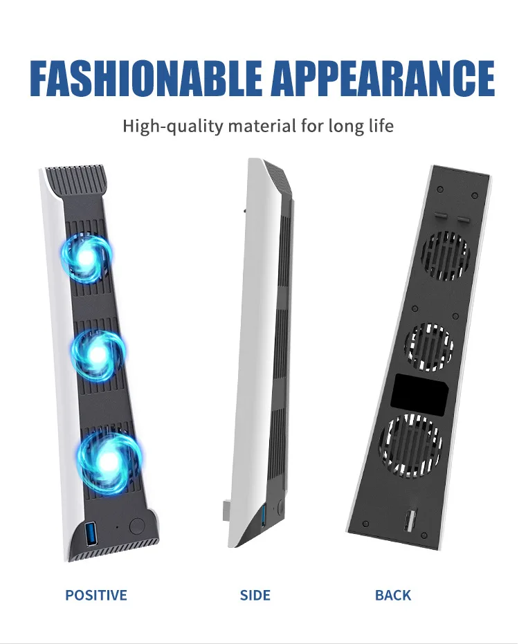 #4 Trending PS5 Vertical Stand With Fan Right Now