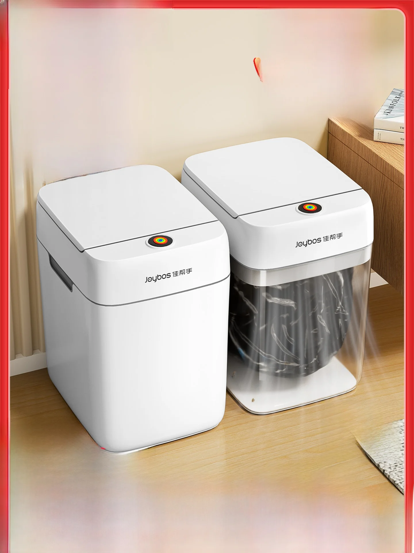 

Smart Sensor Trash Can Automatic Lid Household Living Room Bathroom 12.2L Capacity Plastic Material Contactless Opening