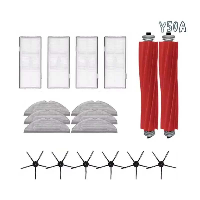 

Y50A-18 Pcs For Roborock S7 Maxv Ultra/S7 Pro Ultra Vacuum Cleaner Accessories Main Side Brush Mop Filter Dust Bags
