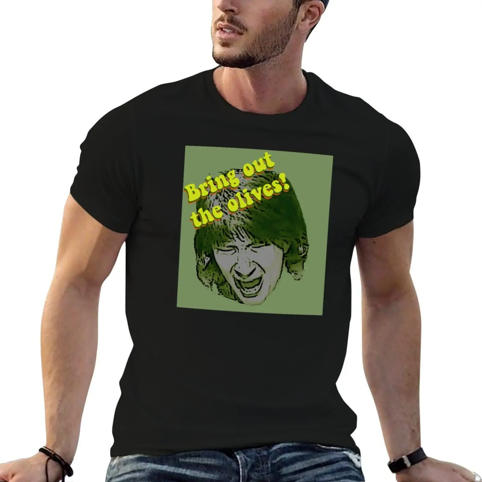 ¡Trabaja las aceitunas! Camiseta de algodón, paquete de camisetas para hombre, camisetas de algodón pesado para hombre, camiseta de marca de lujo de alta calidad