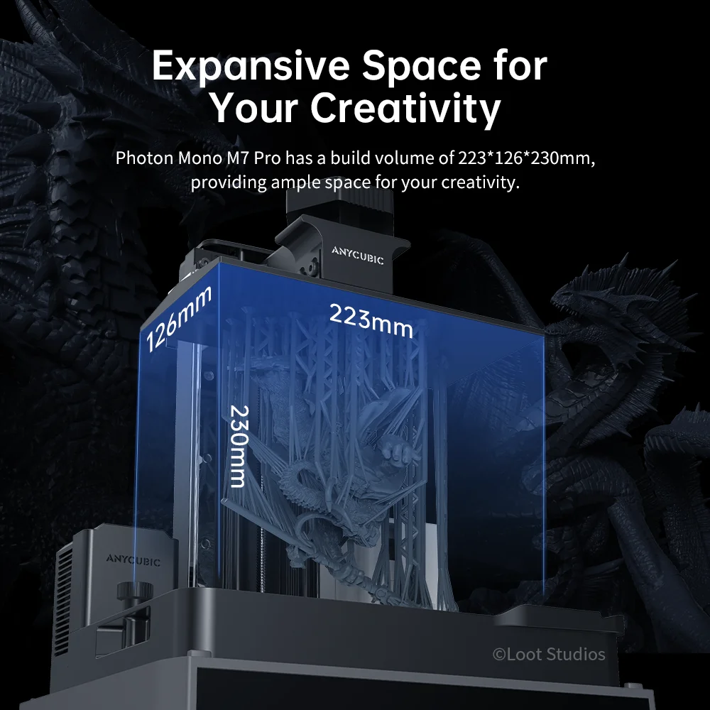 طابعة ANYCUBIC Photon Mono M7 Pro AE Version 14K أحادية sla ثلاثية الأبعاد ، طابعة راتنج LCD ثلاثية الأبعاد بسرعة تصل إلى mmmr/h ، حجم الطباعة * من من من من من من من من من من #5