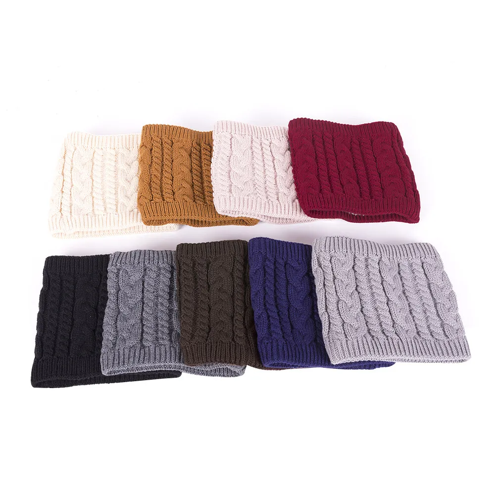 

Chunky Woolen Circle Scarf One Size Stretchy Knit Neck Warmer Winter Warm Elegant Fashion Scarf for Women Girls All-Match