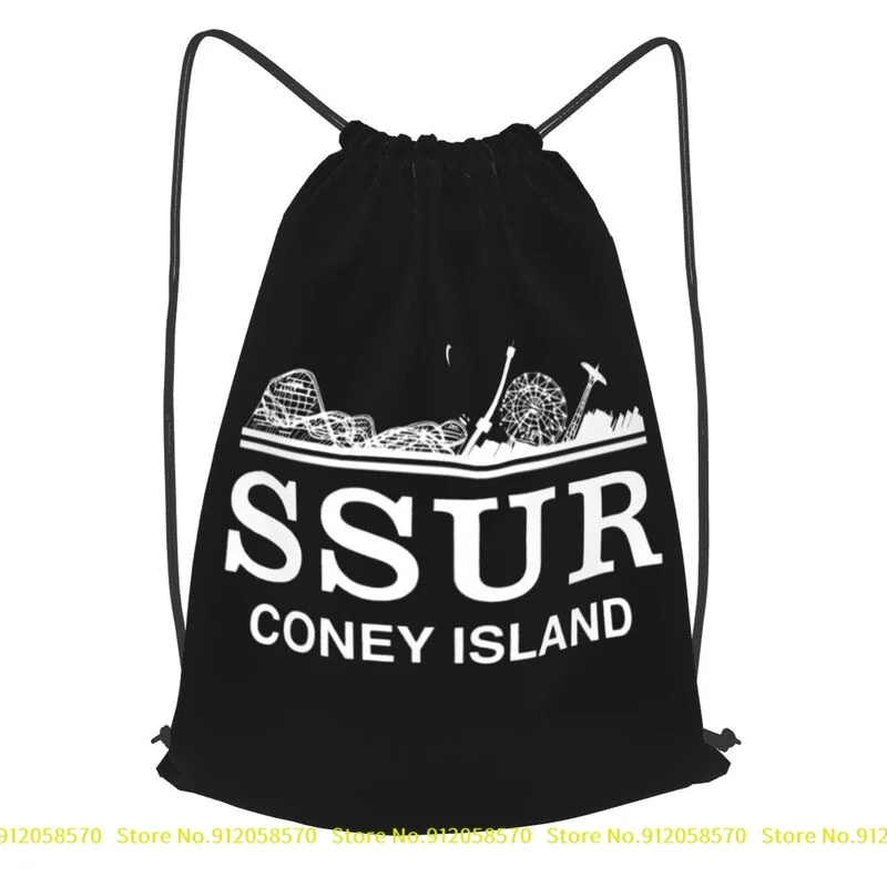 Ssur Coney Island Ruslan Karablin Drawstring Backpack Newest Beach Bag Gym Tote Bag Large Capacity Sports Bag