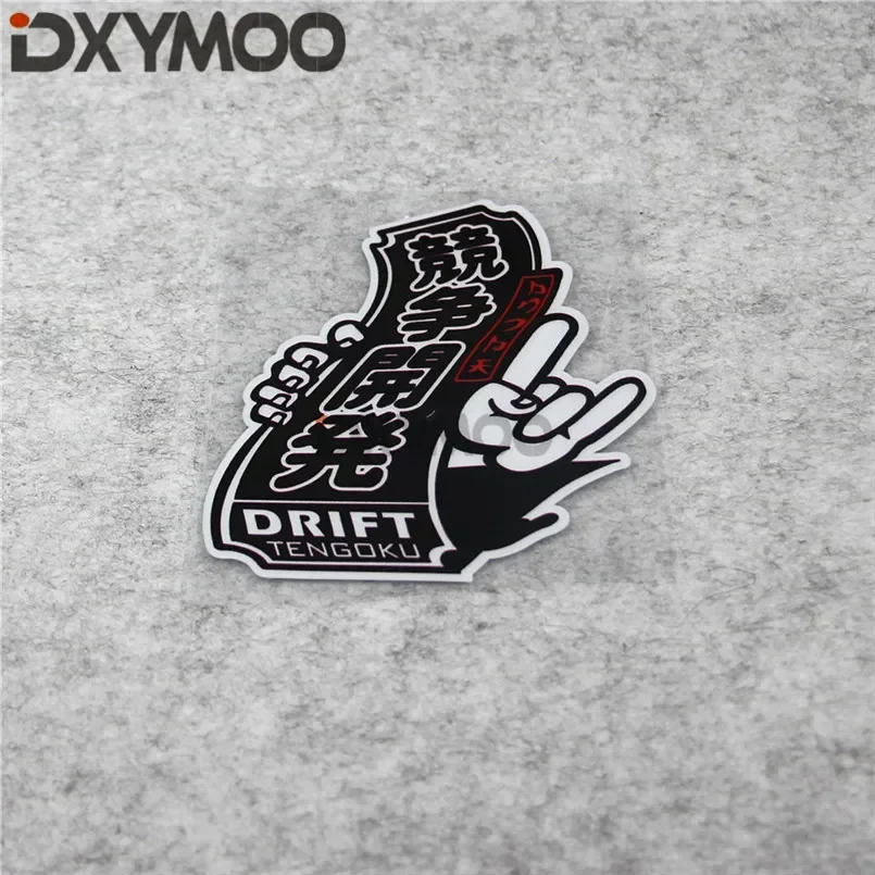 Car Styling Stickers Japanese Competition Drift Tengoku Motorcycle Racing Bumper Waterproof