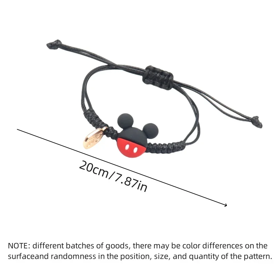 @Mickey Verstellbares Handgewebtes Polyester-Cartoon-Charakter-Charm-Armband für Paare Geschenk Festliche Party Reise Auszeichnungs-Accessoires – Detail 2