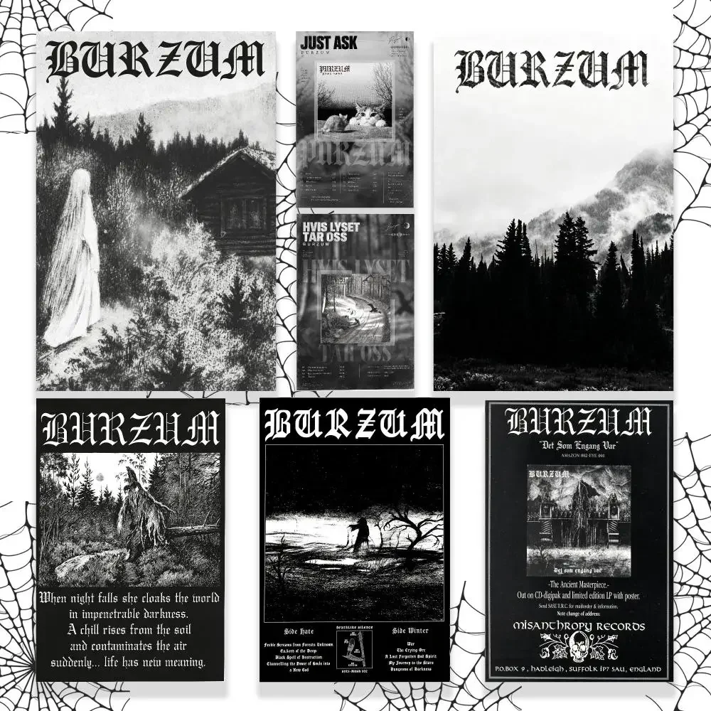 Music Metal Iconic Dark Star Burzum Graphic Wall Art Poster HD Waterproof PP Paper Print Bedroom Living Room Office Decor Gift