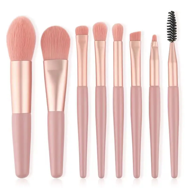 8 pezzi set di pennelli per trucco morbido e soffice kit portatile per fondotinta ombretto correttore miscelazione fai da te pennello per trucco strumento per trucco di bellezza
