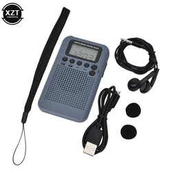 Hrd-104 Pocket Am Fm Radio LCD Digital Radio-frequency Display Rechargeable Mini Stereo Radio With Driver Portable Speaker