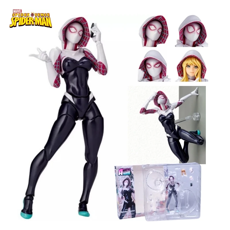 16cm ML Legends Spider man Gwen Spidergirl  Action Figures Collectable Model Joint Movable Anime Children PVC Toys Dolls Gifts