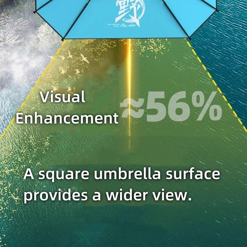 New Version Fishing Umbrella Upgraded  Innovatively Octagonal Parasol Outdoor Sun-proof Beach Umbrella Camping Large Parasol