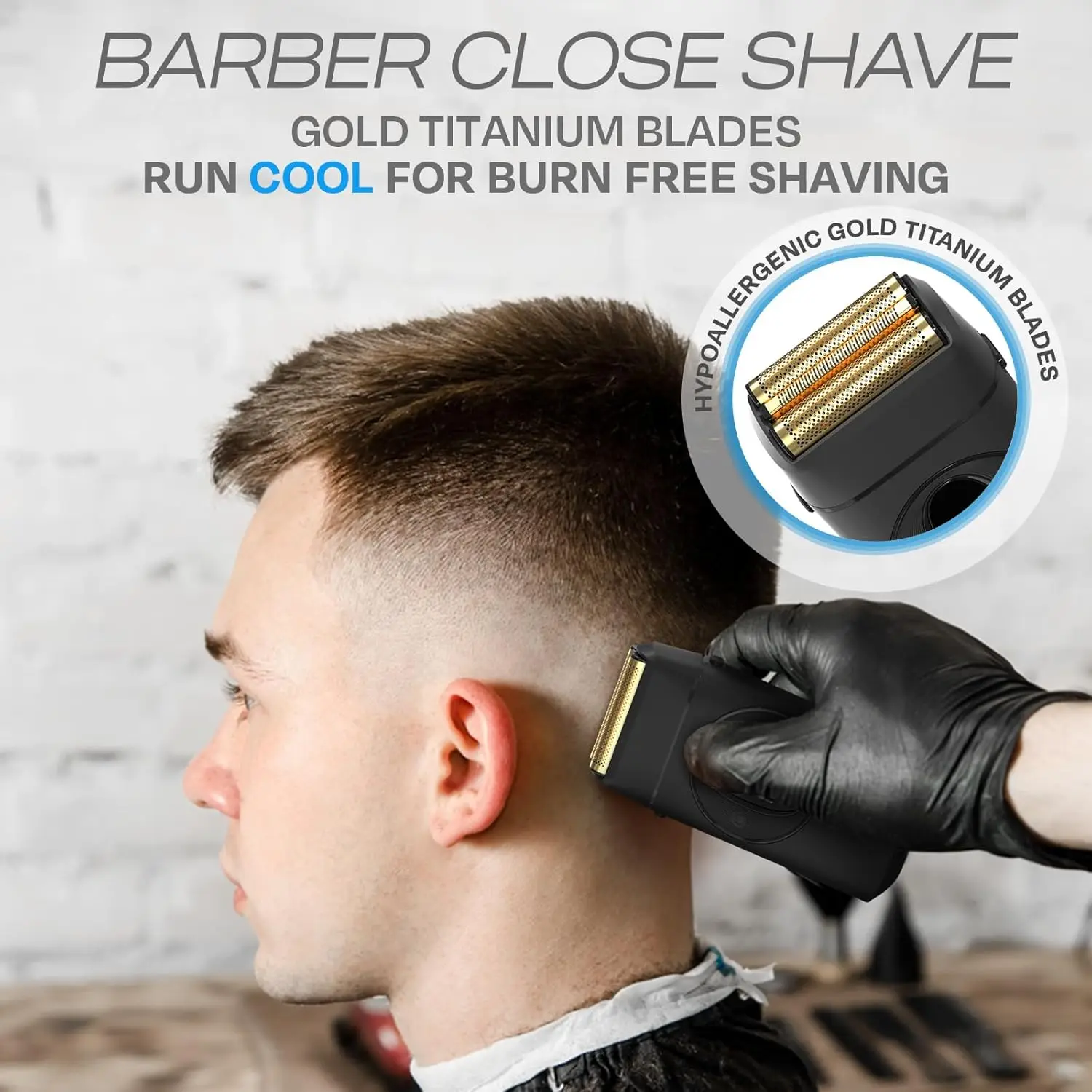 2026 New Upgrade Foil Shaver & Beard Trimmer For Men – Gold Titanium Blades, Turbo Shaving & Torque Con
