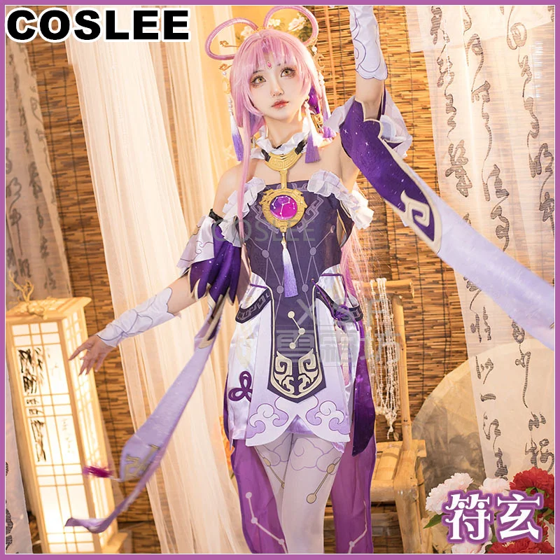 

COSLEE Fu Xuan Cosplay Costume Honkai: Star Rail Ancient Style Hanfu Game Suit Gorgeous Dress Wig Uniform Halloween Party Outfit