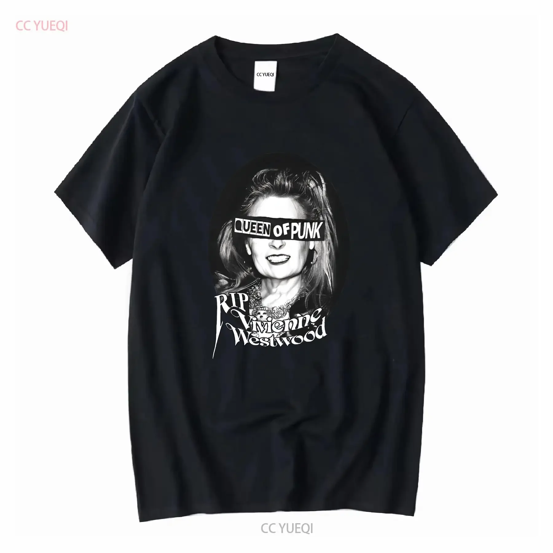 RIP Vivian Westwood Tribute T-Shirt mit langen oder kurzen Ärmeln, Vintage-Waschung, Streetwear-Mode, Unisex, leicht lässig, gestreckt