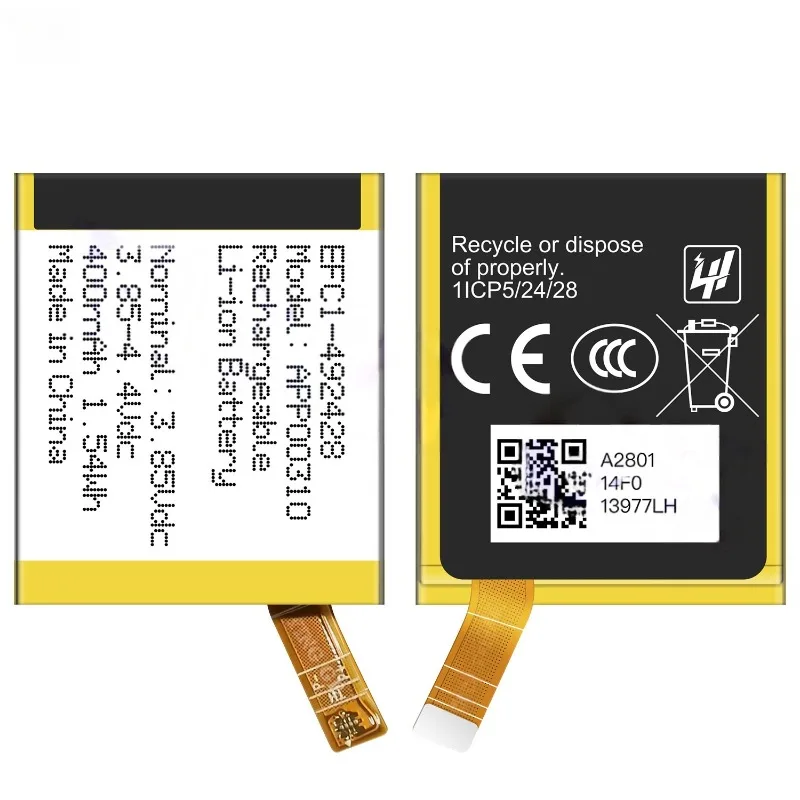 For Apack APP00310 400mAh Watch Battery High-performance Rechargeable Lithium Battery