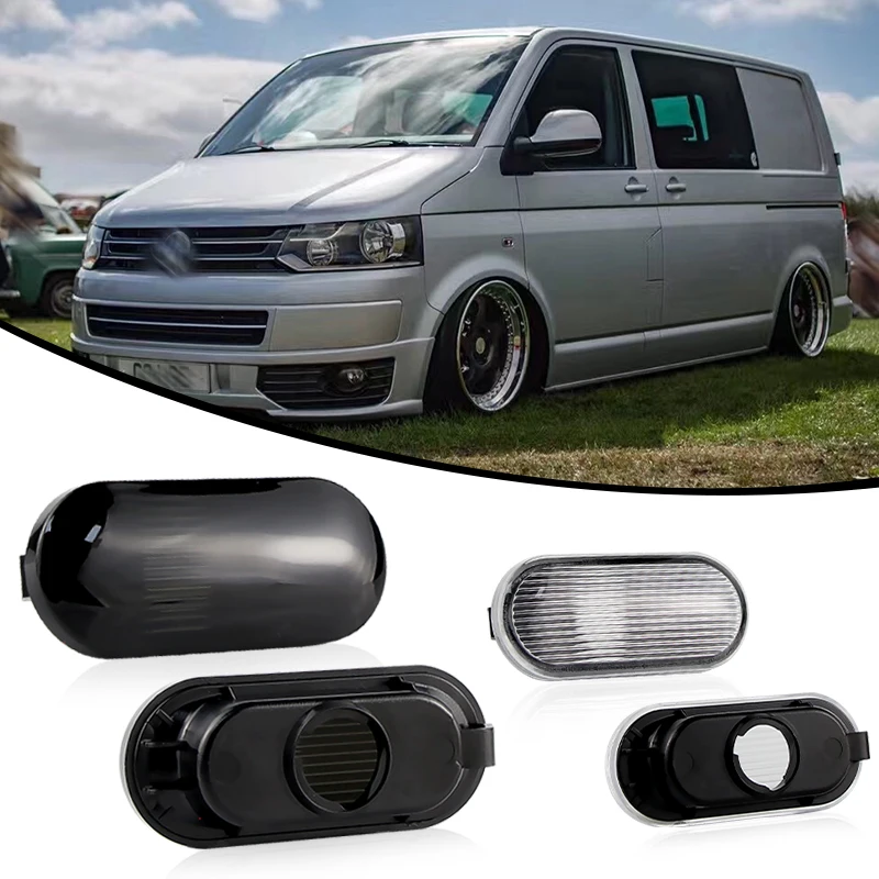 

2PC For VW Transporter T5/Multivan Caravelle 03-15 ​For SEAT Toledo Leon 1M Only Shells Fender Side Marker Light Housing Covers