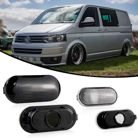 2PC For VW Transporter T5/Multivan Caravelle 03-15 ​For SEAT Toledo Leon 1M Only Shells Fender Side Marker Light Housing Covers