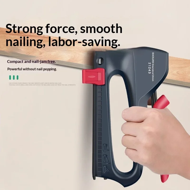 Professional Nail Gun for Wood Carpentry Manual Tools With 900 Upholstery Kit Stapler Home Light Conditioning Duty Use Nailing