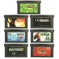GBA Game Cartridge 32 Bit Video Game Console Card Series Land 4 Gunstar Future Tales of Phantasia Lady Sia Dark Alliance Park